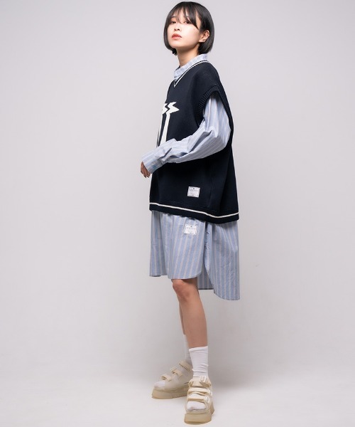 mcg3202-u logo knit vest ニットベスト
