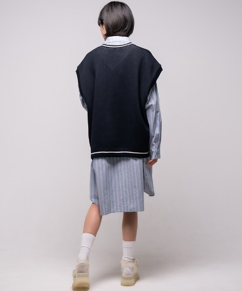 mcg3202-u logo knit vest ニットベスト