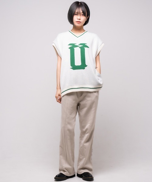 mcg3202-u logo knit vest ニットベスト