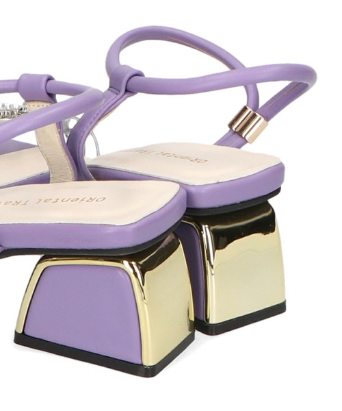 ORiental TRaffic（オリエンタルトラフィック）の「■PVCベルトパールヒールサンダル/31211（サンダル・レディース・イエロー/パープル・S/M/L/LL）」の4枚目の写真