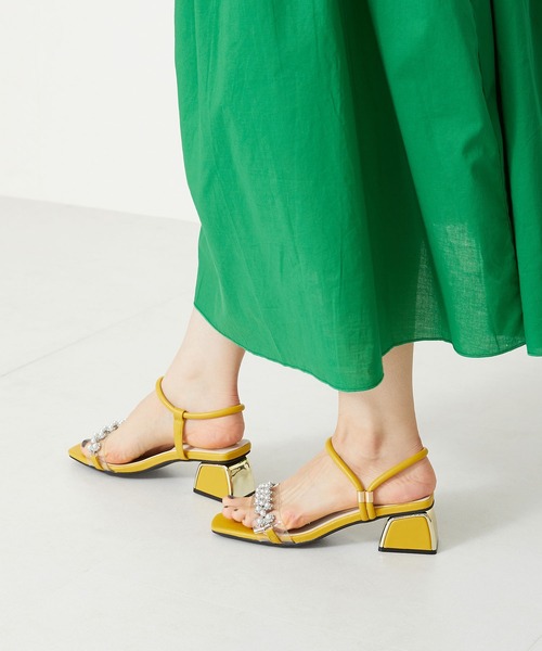 ORiental TRaffic（オリエンタルトラフィック）の「■PVCベルトパールヒールサンダル/31211（サンダル・レディース・イエロー/パープル・S/M/L/LL）」の15枚目の写真