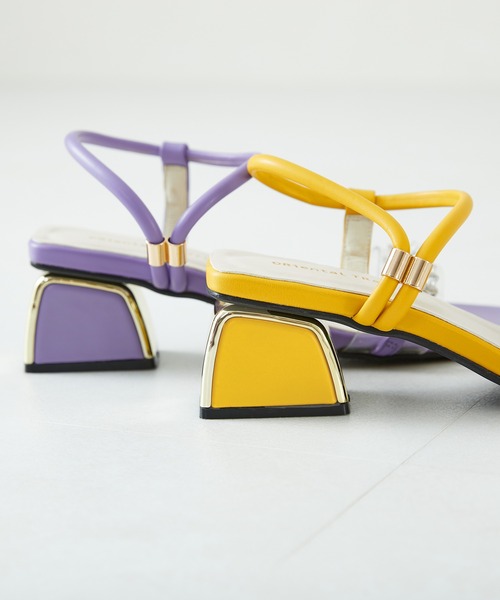 ORiental TRaffic（オリエンタルトラフィック）の「■PVCベルトパールヒールサンダル/31211（サンダル・レディース・イエロー/パープル・S/M/L/LL）」の12枚目の写真