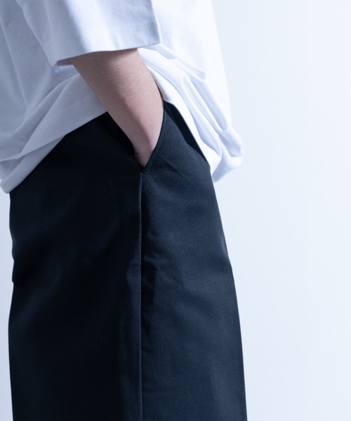 NYLAUS（ナイラス）の「ヘビーツイル イージー バギーハーフパンツ スケーターパンツ（チノパンツ・メンズ・ブラック/ベージュ/オレンジ/グリーン・M/L/LL）」の9枚目の写真