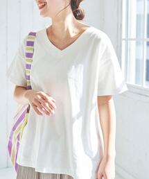 coen（コーエン）の「USAコットンVネックTシャツ（Tシャツ/カットソー）」