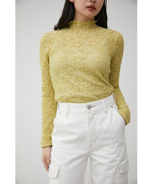 セール】CUT LACE LONG SLEEVE TOPS/カットレースロングスリーブ