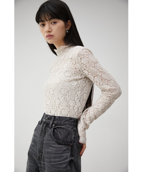 ロングスリーブトップス セール】CUT LACE LONG SLEEVE TOPS/カットレースロングスリーブ