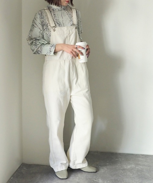 Riberry（リベリー）の「ツイルサロペット（サロペット/オーバーオール・レディース・ブラック/ベージュ/オフホワイト・MEDIUM）」の6枚目の写真