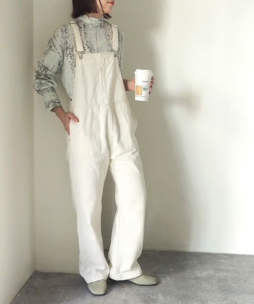 Riberry（リベリー）の「ツイルサロペット（サロペット/オーバーオール・レディース・ブラック/ベージュ/オフホワイト・MEDIUM）」の10枚目の写真