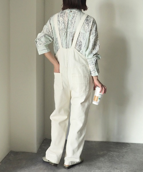 Riberry（リベリー）の「ツイルサロペット（サロペット/オーバーオール・レディース・ブラック/ベージュ/オフホワイト・MEDIUM）」の8枚目の写真