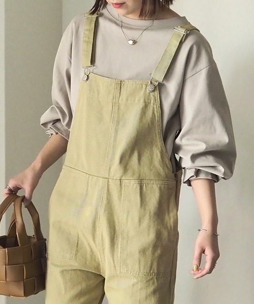 Riberry（リベリー）の「ツイルサロペット（サロペット/オーバーオール・レディース・ブラック/ベージュ/オフホワイト・MEDIUM）」の5枚目の写真