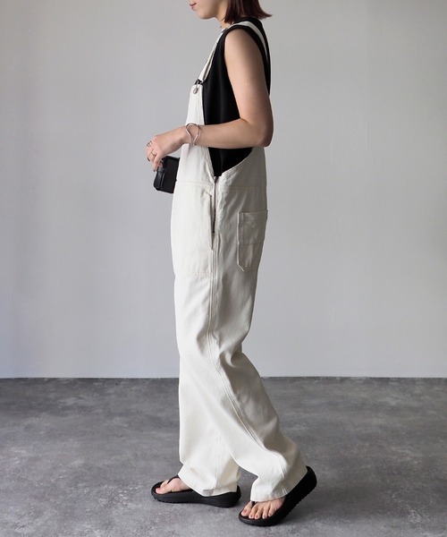 Riberry（リベリー）の「ツイルサロペット（サロペット/オーバーオール・レディース・ブラック/ベージュ/オフホワイト・MEDIUM）」の15枚目の写真