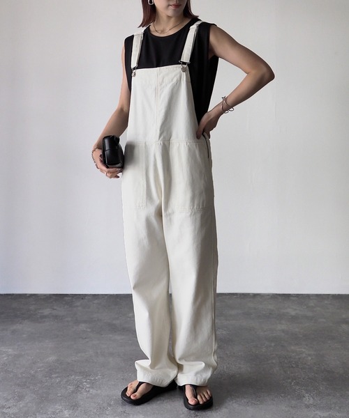 Riberry（リベリー）の「ツイルサロペット（サロペット/オーバーオール・レディース・ブラック/ベージュ/オフホワイト・MEDIUM）」の13枚目の写真