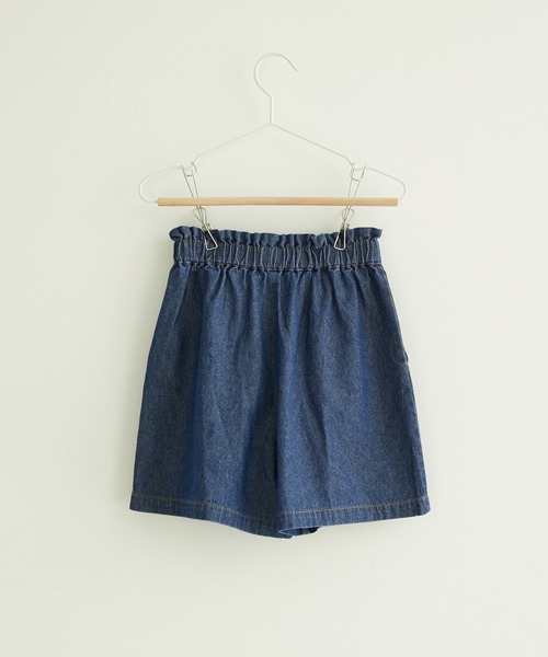 ROPE' PICNIC（ロペピクニック）の「【KIDS】ウエストフリルデニムキュロットパンツ（その他パンツ・キッズ・ネイビー/サックスブルー・110/120/130/140/150）」の5枚目の写真