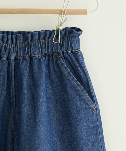 ROPE' PICNIC（ロペピクニック）の「【KIDS】ウエストフリルデニムキュロットパンツ（その他パンツ・キッズ・ネイビー/サックスブルー・110/120/130/140/150）」の7枚目の写真