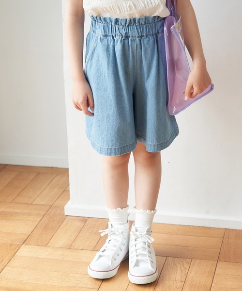 ROPE' PICNIC（ロペピクニック）の「【KIDS】ウエストフリルデニムキュロットパンツ（その他パンツ・キッズ・ネイビー/サックスブルー・110/120/130/140/150）」の10枚目の写真