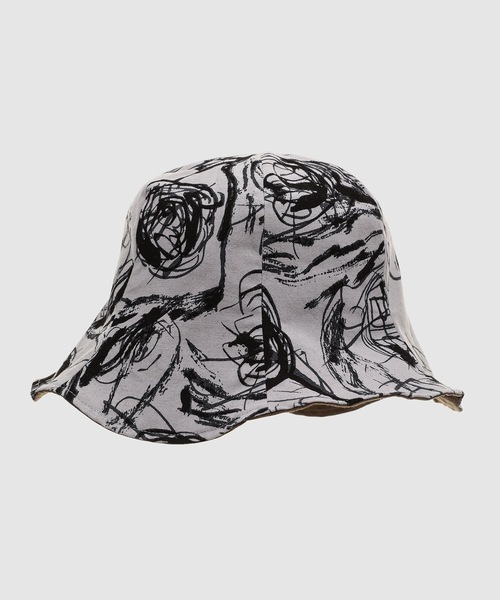 SASQUATCHfabrix.(サスクワァッチファブリックス)の「FLOWER SKETCH TULIP HAT(ハット・メンズ・ブラウン系その他/ベージュ×ブラック/パープル系その他・FREE)」の3枚目の写真