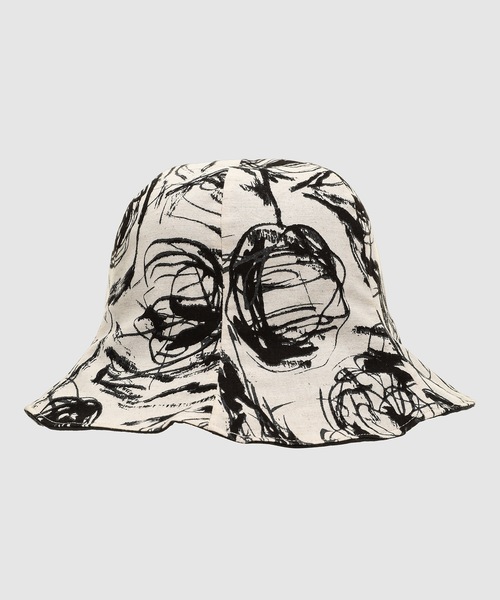 SASQUATCHfabrix.(サスクワァッチファブリックス)の「FLOWER SKETCH TULIP HAT(ハット・メンズ・ブラウン系その他/ベージュ×ブラック/パープル系その他・FREE)」の2枚目の写真
