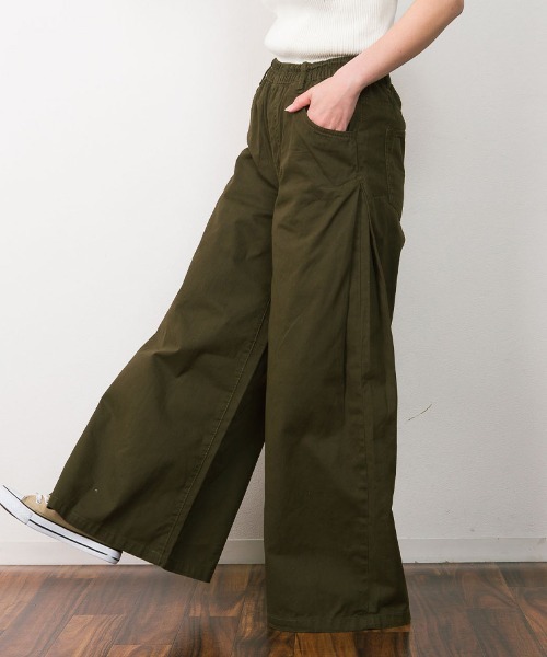atONE(アットワン)の「atONE ウエストゴムツイルバギーパンツ(その他パンツ・レディース・ブラック/カーキ/ベージュ・L/LL/3L/4L/M)」の17枚目の写真