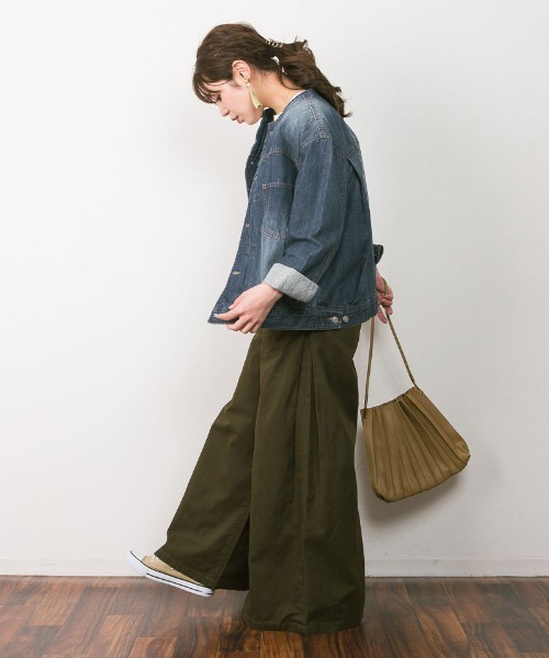 atONE(アットワン)の「atONE ウエストゴムツイルバギーパンツ(その他パンツ・レディース・ブラック/カーキ/ベージュ・L/LL/3L/4L/M)」の20枚目の写真