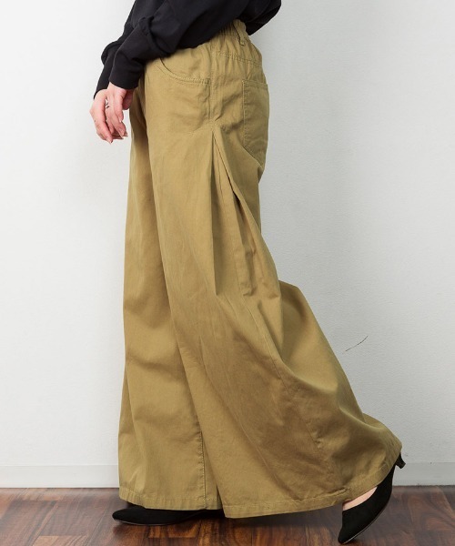 atONE(アットワン)の「atONE ウエストゴムツイルバギーパンツ(その他パンツ・レディース・ブラック/カーキ/ベージュ・L/LL/3L/4L/M)」の11枚目の写真