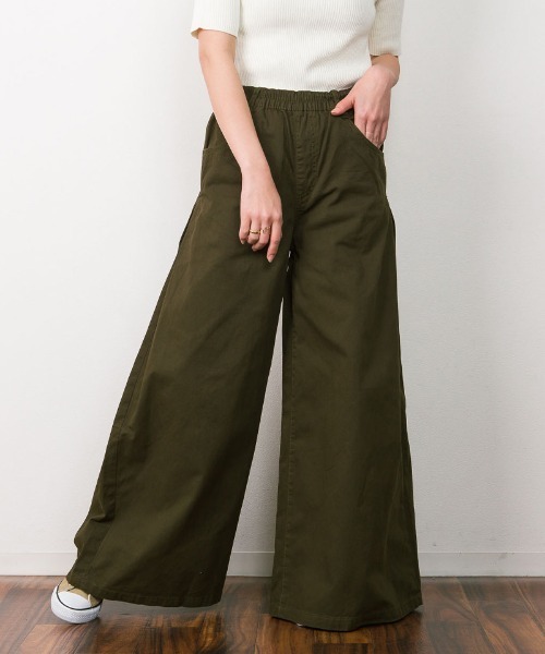 atONE(アットワン)の「atONE ウエストゴムツイルバギーパンツ(その他パンツ・レディース・ブラック/カーキ/ベージュ・L/LL/3L/4L/M)」の16枚目の写真