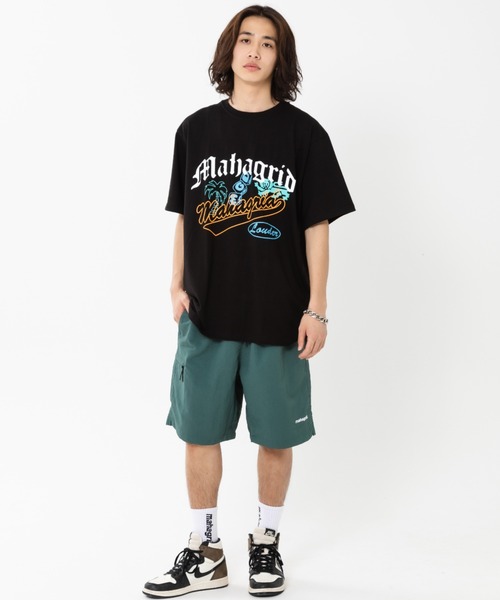 tシャツ 「mahagrid/マハグリッド」OVERLAP TEE/オーバーラップ 半袖 カットソー レディース メンズ MAHAGRID tシャツ 「mahagrid/マハグリッド」OVERLAP TEE