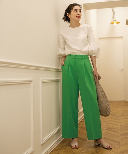 ランタンスリーブブラウス【UV/イージーケア/洗濯機洗い可】