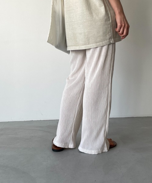 El mar（エルマール）の「El mar(エルマール) 楊柳フレアパンツ（その他パンツ・レディース・ブラック/アイボリー・ONE SIZE）」の5枚目の写真