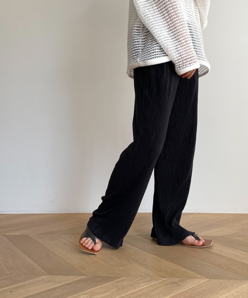 El mar（エルマール）の「El mar(エルマール) 楊柳フレアパンツ（その他パンツ・レディース・ブラック/アイボリー・ONE SIZE）」の7枚目の写真