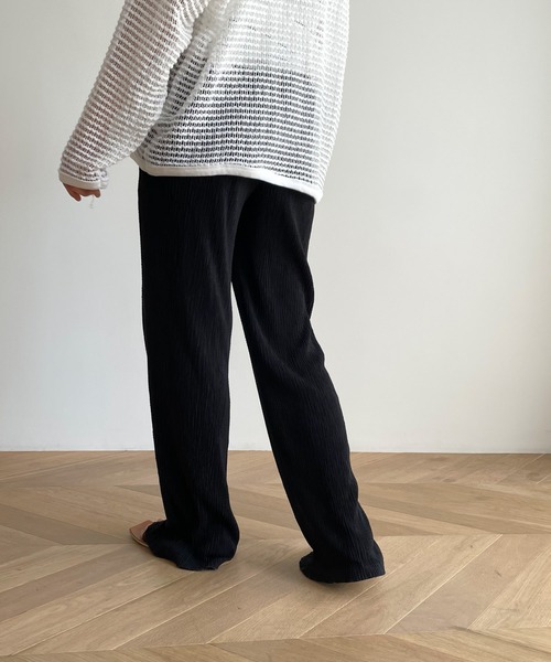 El mar（エルマール）の「El mar(エルマール) 楊柳フレアパンツ（その他パンツ・レディース・ブラック/アイボリー・ONE SIZE）」の8枚目の写真