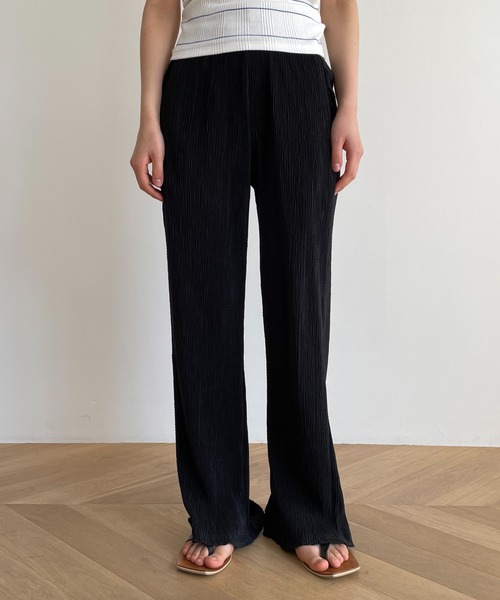 El mar（エルマール）の「El mar(エルマール) 楊柳フレアパンツ（その他パンツ・レディース・ブラック/アイボリー・ONE SIZE）」の10枚目の写真
