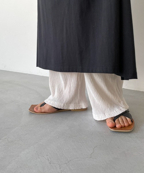 El mar（エルマール）の「El mar(エルマール) 楊柳フレアパンツ（その他パンツ・レディース・ブラック/アイボリー・ONE SIZE）」の17枚目の写真