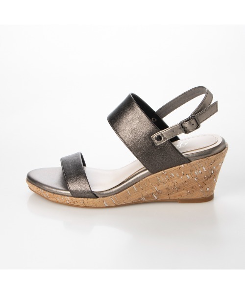 Riz raffinee（リズラフィーネ）の「ダブルストラップウエッジサンダル（サンダル・レディース・シルバー系その他/その他18/アイボリー・S/M/L）」の10枚目の写真