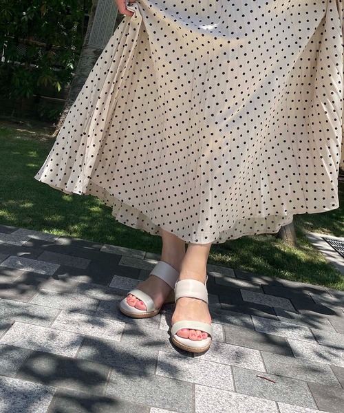 Riz raffinee（リズラフィーネ）の「ダブルストラップウエッジサンダル（サンダル・レディース・シルバー系その他/その他18/アイボリー・S/M/L）」の21枚目の写真