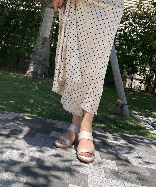 Riz raffinee（リズラフィーネ）の「ダブルストラップウエッジサンダル（サンダル・レディース・シルバー系その他/その他18/アイボリー・S/M/L）」の22枚目の写真