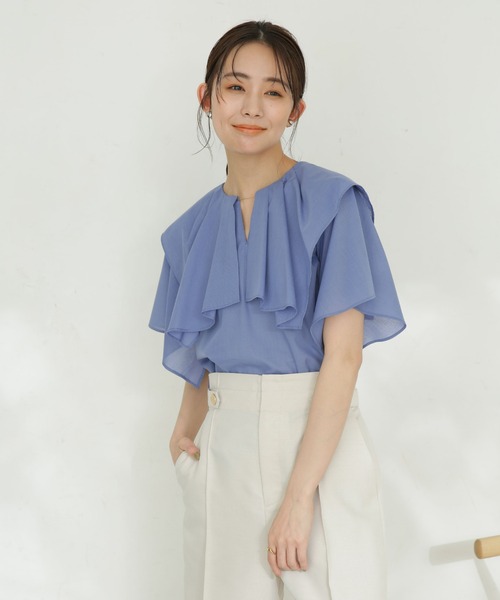 LB.03/レオファインチャーム付きブラウス