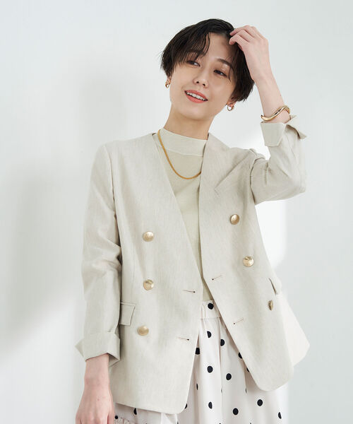 最終お値下げ。新品タグ付き⭐︎NOLLEY'S シルバーラメ　 長袖ニット 36 セール】《手洗い可能》綿アセラメノースリーブハイネックプル