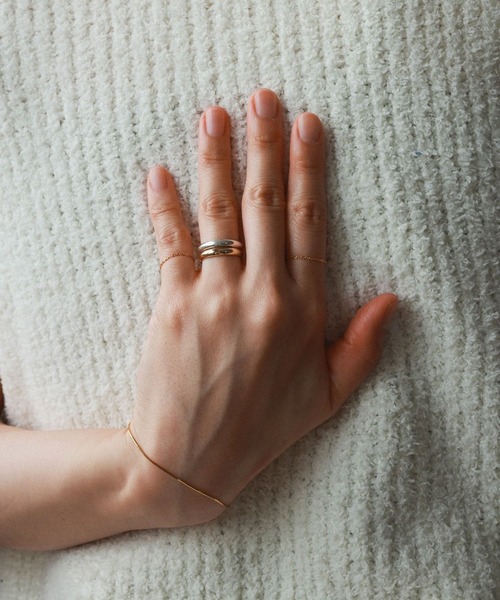 DAUGHTERS JEWELRY ドーターズジュエリー 14K リング #9 14k daughters jewelry Block set ring 9号 - メルカリ