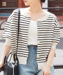 tiptop | パール釦半袖カーディガン(カーディガン/ボレロ)