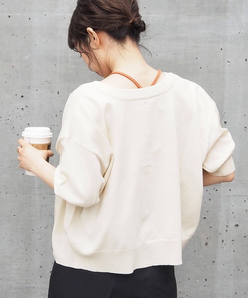 tiptop（ティップトップ）の「【ZOZO限定アイテム】パール釦半袖カーディガン（カーディガン/ボレロ・レディース・ブラック/ホワイト系その他/アイボリー/ライトグリーン/サックスブルー/レッド・FREE）」の11枚目の写真