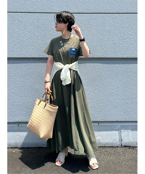 Lee(リー)の「【Lee】デニムポケットワンピース(ワンピース・レディース・オリーブ・M/L)」の22枚目の写真