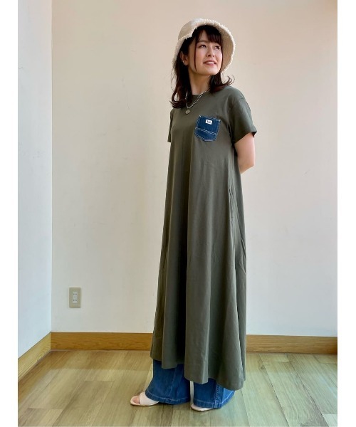Lee(リー)の「【Lee】デニムポケットワンピース(ワンピース・レディース・オリーブ・M/L)」の19枚目の写真