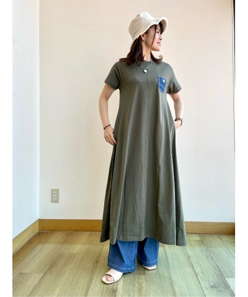 Lee(リー)の「【Lee】デニムポケットワンピース(ワンピース・レディース・オリーブ・M/L)」の18枚目の写真