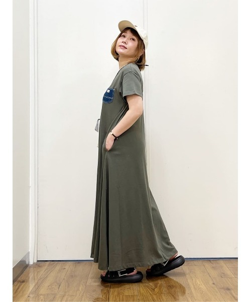 Lee(リー)の「【Lee】デニムポケットワンピース(ワンピース・レディース・オリーブ・M/L)」の15枚目の写真