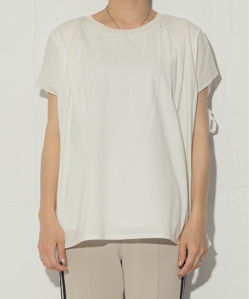 ottilie(オティーリエ)の「tricot tricot ドロストプルオーバー ★(Tシャツ/カットソー・レディース・オフホワイト/ベージュ/イエロー・FREE)」の6枚目の写真