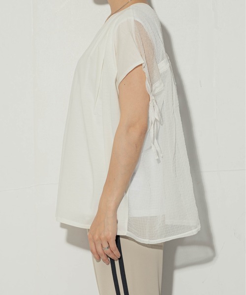 ottilie(オティーリエ)の「tricot tricot ドロストプルオーバー ★(Tシャツ/カットソー・レディース・オフホワイト/ベージュ/イエロー・FREE)」の5枚目の写真