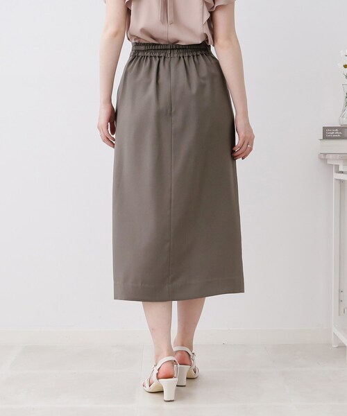 couture brooch（クチュールブローチ）の「◆ビットベルト付タイトスカート（スカート・レディース・ブラウン系その他/ネイビー・36/38/42/40）」の3枚目の写真