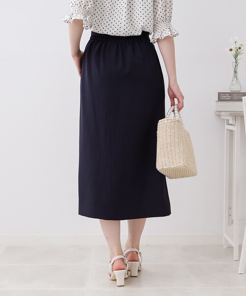 couture brooch（クチュールブローチ）の「◆ビットベルト付タイトスカート（スカート・レディース・ブラウン系その他/ネイビー・36/38/42/40）」の16枚目の写真