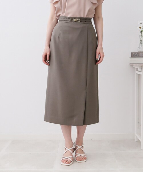 couture brooch（クチュールブローチ）の「◆ビットベルト付タイトスカート（スカート・レディース・ブラウン系その他/ネイビー・36/38/42/40）」の10枚目の写真