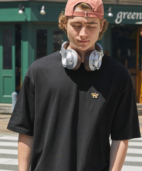PENNEYS(ぺニーズ)の「PENNEYS/ペニーズ 別注 BE A TIGER ロゴ ワッペン刺繍ワンポイント ルーズ半袖Tシャツ(Tシャツ/カットソー・レディース・ピンク/ホワイト系/ネイビー/オリーブ/アイボリー系/ブラック/ホワイト・L/M)」の16枚目の写真